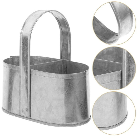 VORCOOL 1Pack Rectangular Metal Flower Planter for Indoor and Outdoor Use 11.8x7.9x2.4in