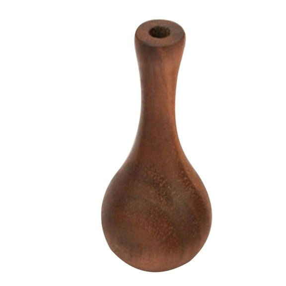 VORCOOL Handmade Solid Walnut Wood Vase Natural Decorative Flower Vase for Home and Office Decor
