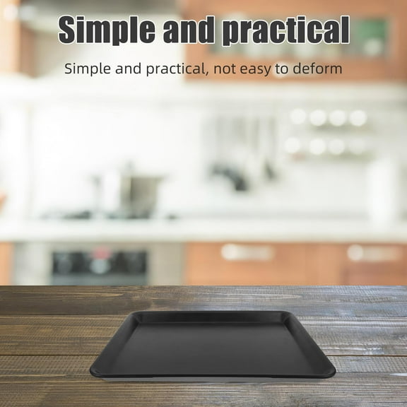 VORCOOL mine Rectangular Serving Platter Black for Pastry Dessert and Party Food