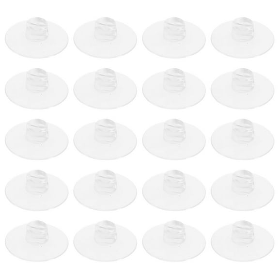 VORCOOL 20Pcs Transparent Suction Cup Cable Clips Flat Top Cord Holder for Wire Management and Organization