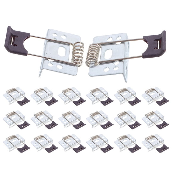 VORCOOL 20Pcs LED Fixture Spring Clips L Shaped for Stable Installation in Office and Mall Lighting Panels