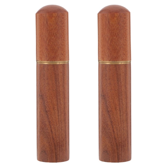 VORCOOL 2Pcs Portable Wood Match Holder Organizer Brown Outdoor Camping Storage Tube Shockproof Survival Container