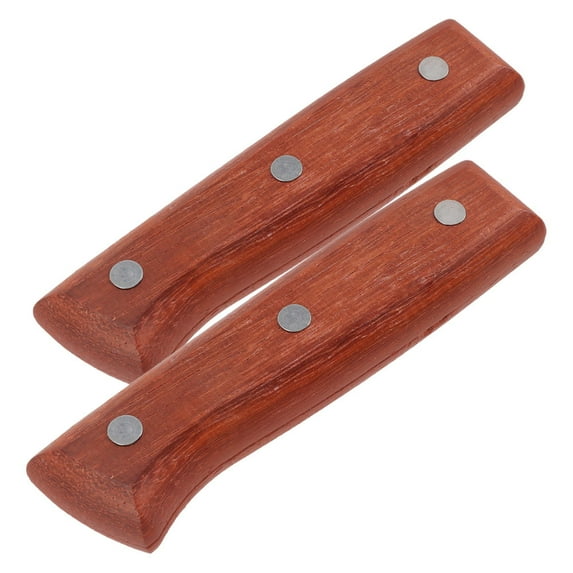 VORCOOL 2pcs Non-Skid Cutter Handle Replacement Ergonomic Wood Handle for Home Cooking and Professional Use