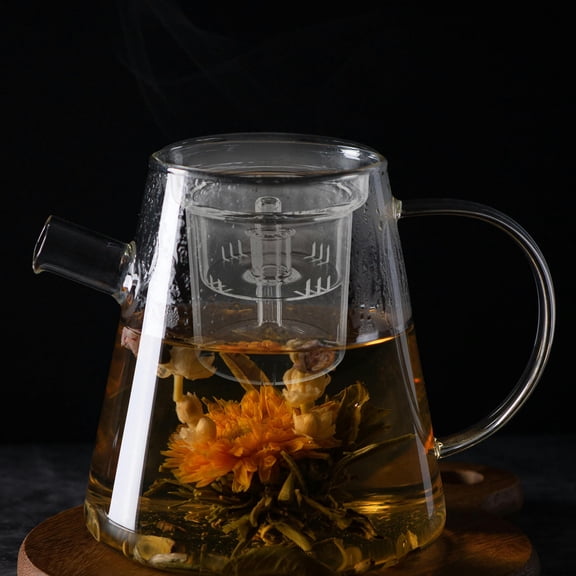 VORCOOL 2Pcs Glass Tea Infuser Insert for Loose Leaf Tea Brewing and Steeping Home Use