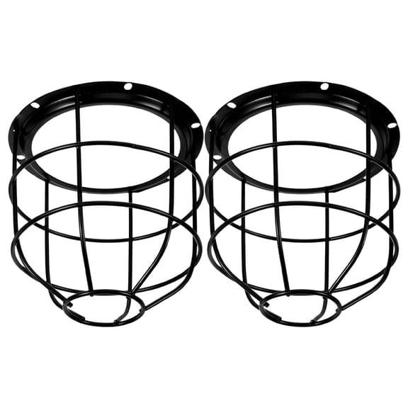 VORCOOL 2Pcs Explosion Proof Black Wire Lampshade Light Protective Guard