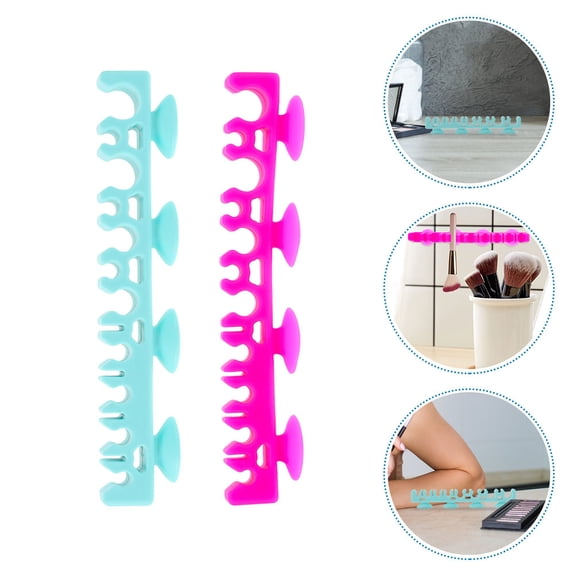 VORCOOL 2Pcs Suction Cup Silicone Brush Holder Stand for Makeup Brush Air Drying
