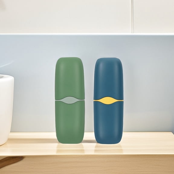 VORCOOL 3Pcs Travel Tooth Brush Holder Box Plastic Toothpaste Container with Stylish Compact Design