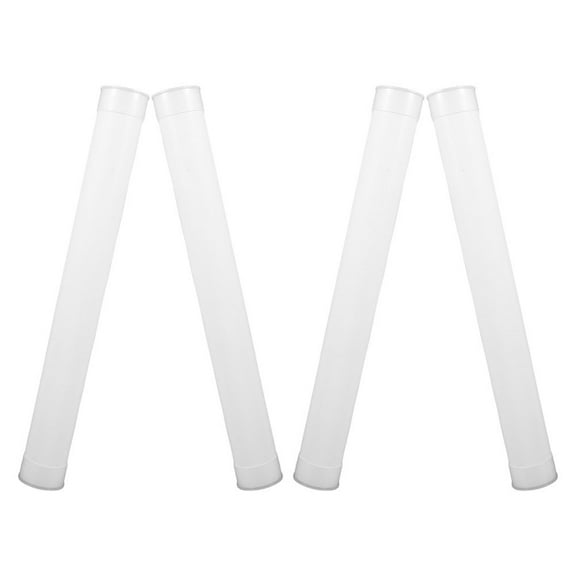 VORCOOL 4Pcs White High Density Plastic Postal Tubes with Lids for Secure Outdoor Storage