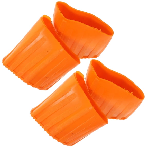 VORCOOL 4Pcs Ladder Guard Pads Silicone Orange for Foot Protection in Indoor Use