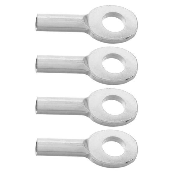 VORCOOL 4Set Iron Wire Rope Eyelets End Terminal Stopper for Gym Pulley Cable Weight Lifting Machine