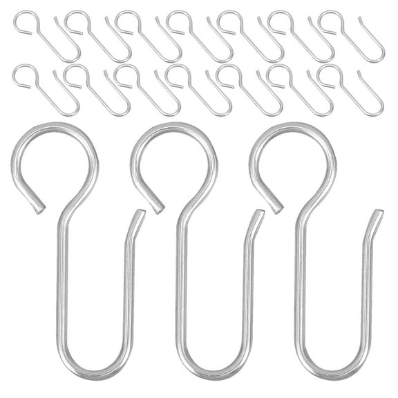 VORCOOL 50Pcs Sliding Curtain Hooks for Ceiling Tracks Galvanized Steel Bathroom Accessories Sleek Design