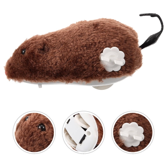 VORCOOL 6pcs Plush Mouse Wind Up Toy for Cats Random Color Cat Teaser
