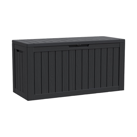 VORCOOL 80 Gallon Waterproof Deck Box Patio Storage Box with Lockable Lid,Black