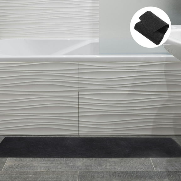 VORCOOL Versatile Black Pool Floor Mat Soft Felt Absorbent Protector for Spas Hot Tubs and Outdoor Walkways