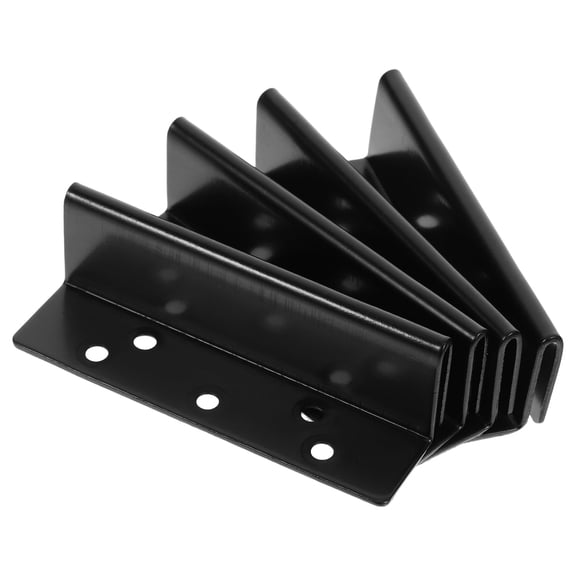 VORCOOL Bed Frame Support Brackets 4Pcs Heavy Duty Hardware for Bed Post Repair and Mounting in Black