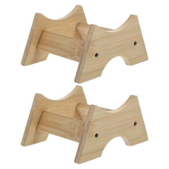 VORCOOL Beverage Dispenser Rack Light Brown Wood Stable Support for Home 2Pcs