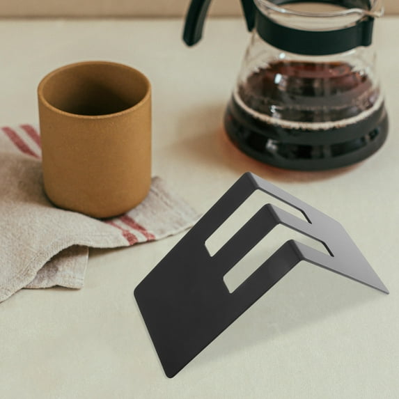 VORCOOL Black Stainless Steel Coffee Filter Storage Rack for Kitchen and Coffee Station Accessories