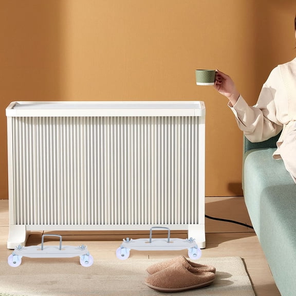 VORCOOL 1Pair Heater Caster Wheel Bracket for Radiators Stable Support and Easy Movement