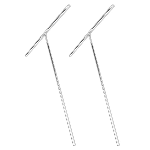 VORCOOL Crepe Maker Tool T Shaped Spreader Scraper Silver 2Pcs