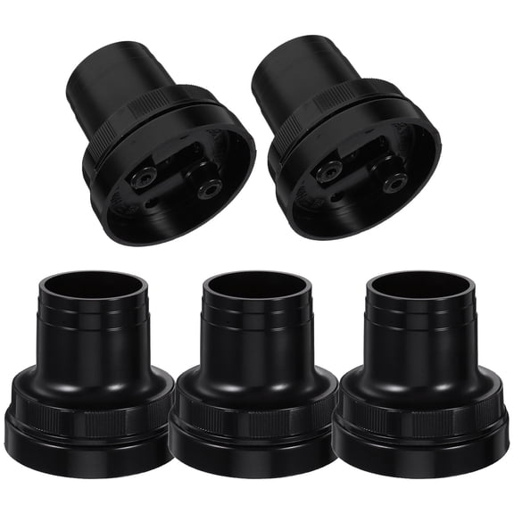 VORCOOL 5Pcs Screw in Lamp Socket Black Replacement for Household Light Fixtures Easy Installation
