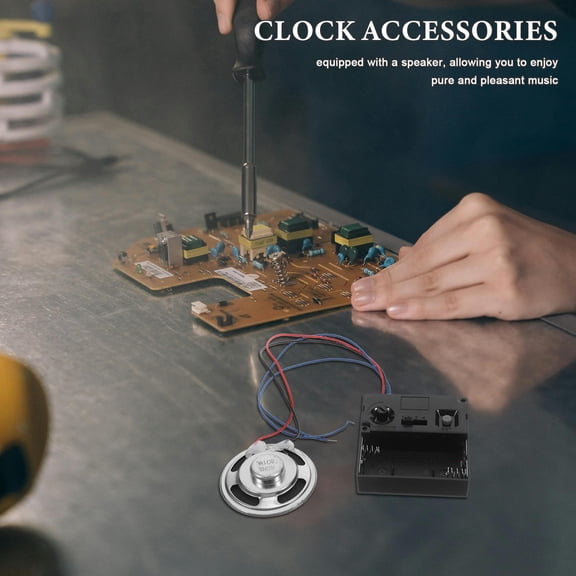 VORCOOL Hourly Chime Automatic Night Silence Clock Movement Black Plastic 1Pcs for DIY Enthusiasts