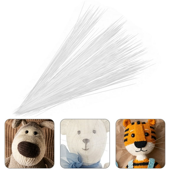 VORCOOL Whiskers For Stuffed Animals White Plastic For Pet Crafts And 1 Bottle
