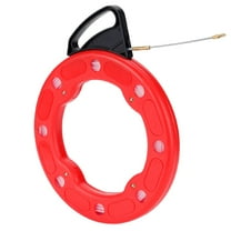 Vorfor 66 ft Fish Tape, Wire Cable Line Puller, 4 mm Steel with High Plastic Case for Heavy Duty Pulls, Short Runs and Conduit Measuring, Red