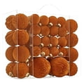 thumbnail image 1 of VORJELT 46 Pcs Velvet Christmas Balls - Flocked Plastic Christmas Tree Ornaments with Easy Hanging Metal Buckle - Versatile Holiday Decorations for Home, Living Room, and Festive Occasions Orange, 1 of 5