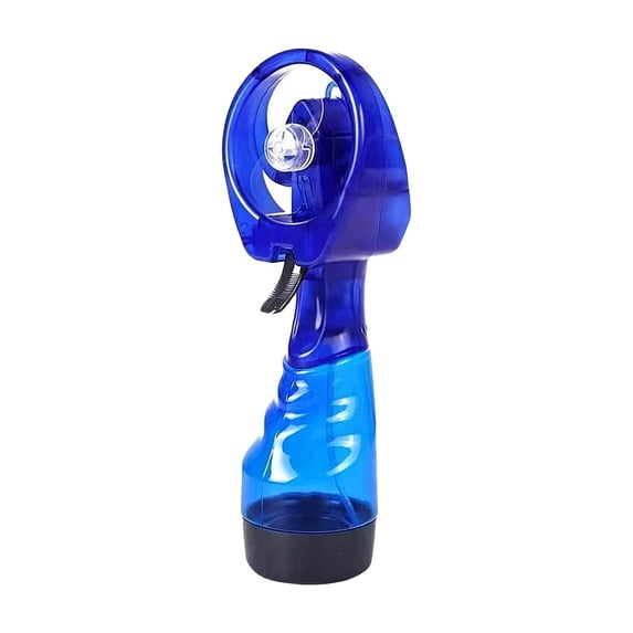 VORJELT Deluxe Handheld Water Misting Fan - Portable Battery Operated Spray Fan for Cooling, Humidifying and Refreshing Air - Ideal for Travel, Beach, Camping, and Outdoor Activities Blue