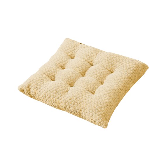 VORJELT Lamb Wool Seat Cushion Soft Thick Non-slip Butt Pad for Office Home Dining Chair Daily Use Yellow