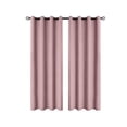 thumbnail image 1 of VORJELT Light-Blocking Curtains Thermal Insulation Noise Reduction Polyester Grommet Curtains Home Decor Bedroom Living Room Pink, 1 of 6