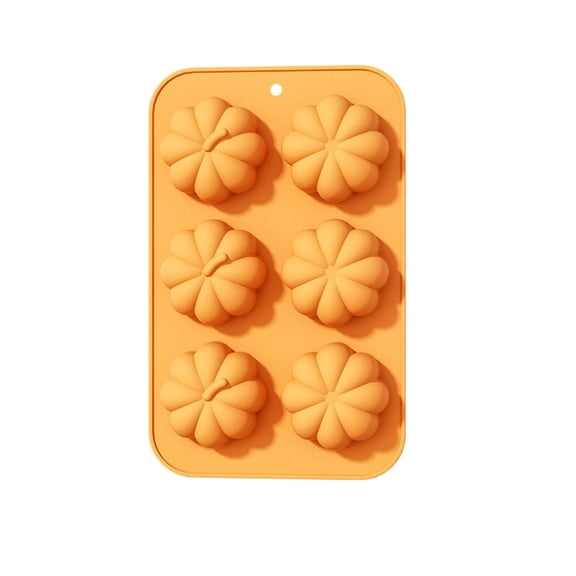 VORJELT Thanksgiving Silicone Baking Molds Set - Pumpkin, Leaf, Acorn & Squirrel Shapes for Cake, Chocolate, Candy, and Dessert - Versatile Kitchen Tool for Holiday Baking & Fall Crafts Orange