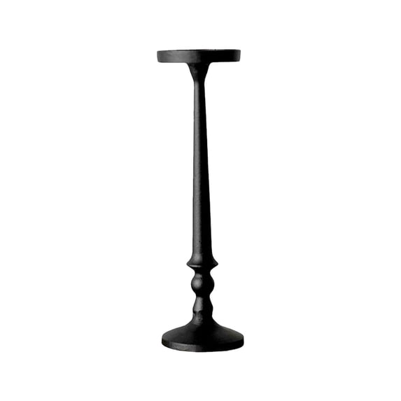 VORJELT Vintage Tall Metal Taper Candle Candlestick Black Iron Table Centerpiece Decor Wedding Dinner Fireplace Home Decor M