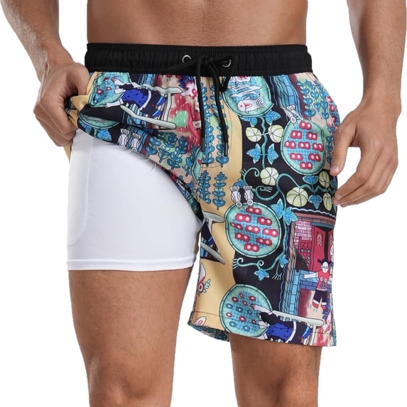 VOROFY Quick Dry Swim Trunks, Board Shorts, Swimwear Bottoms (Men's)-2XL