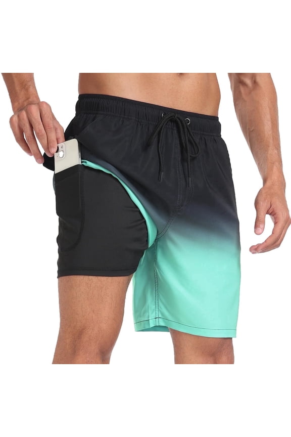 Quick Dry Swim Trunks, Board Shorts, Swimwear Bottoms (Men's)-S