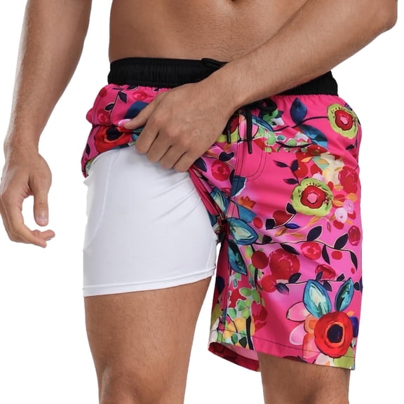 VOROFY Quick Dry Swim Trunks, Board Shorts, Swimwear Bottoms (Men's)-XS