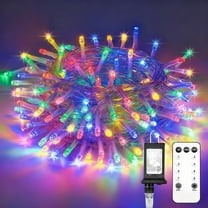 VOROLAK 66FT 200 LED Christmas Lights Outdoor, Multicolor String Lights for Indoor with 8 Modes, Waterproof Connectable Fairy Twinkle Light Clear Wire for Home Wedding Tree Yard Patio Decor
