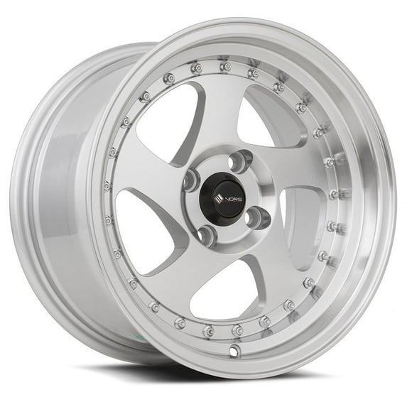 VORS 18X9 5X114.3 35ET 73.1CB SILVER MACHINE FACE LIP CHROME RIVET