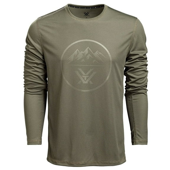 VORTEX Adult Male 3 Peaks Performance Grid T-Shirt, Color: Deep Lichen, Size: L