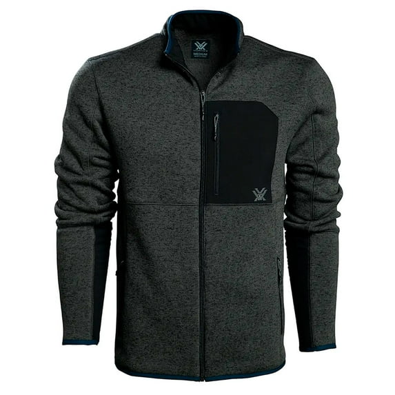 VORTEX Adult Male Anchor Point Fleece Jacket, Color: Gray Heather, Size: XL