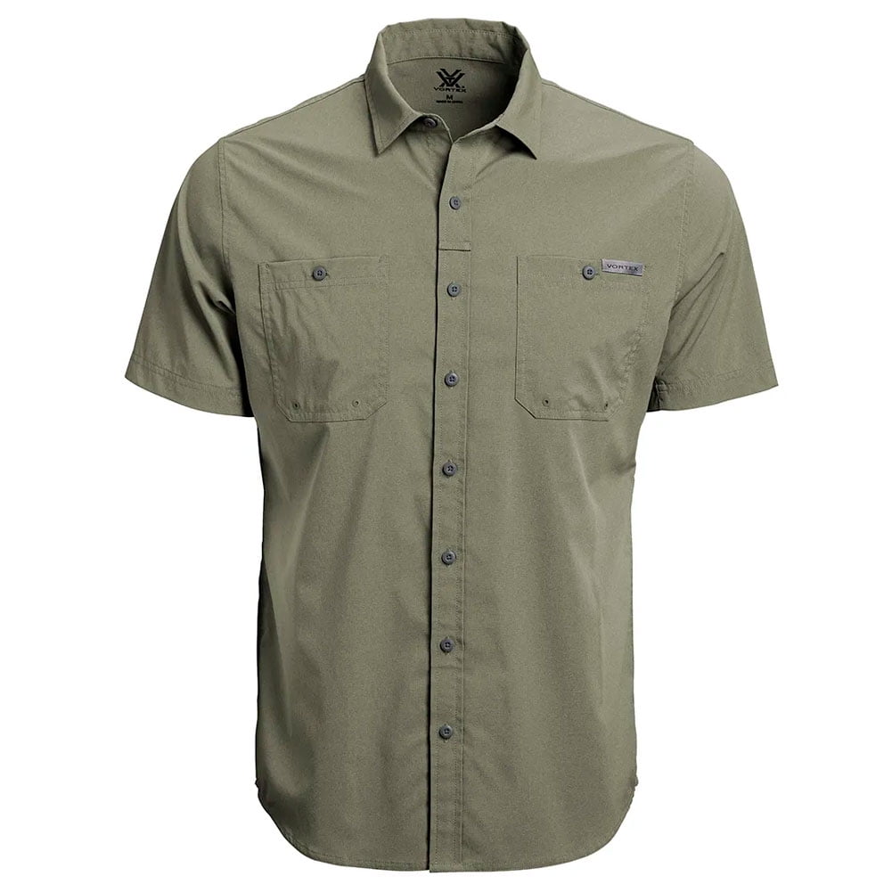 VORTEX Adult Male Apline Cove Short Sleeve Shirt, Color: Lichen, Size ...