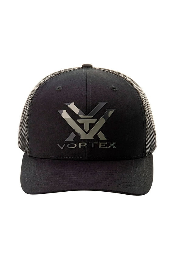 Adult Male Camo Punch Black Cap (221-16-BLK)