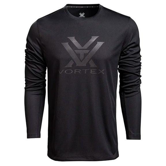 VORTEX Adult Male Core Logo Performance Grid T-Shirt, Color: Black, Size: XL