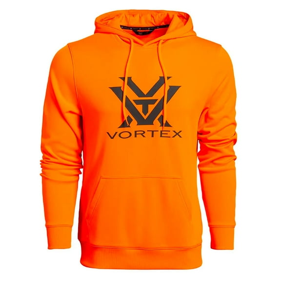 VORTEX Adult Male Core Logo Performance Hoodie, Color: Blaze, Size: L