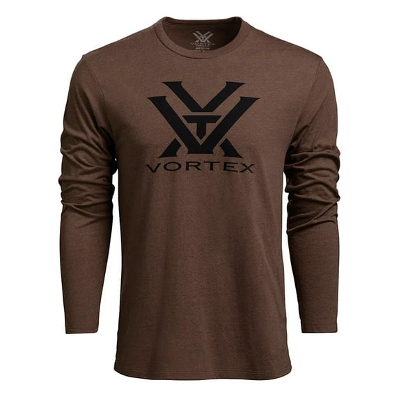 VORTEX Adult Male Core Logo T-Shirt, Color: Brown Heather, Size: M