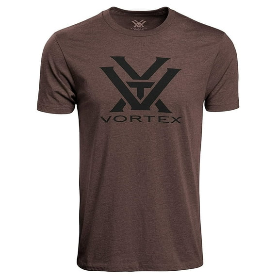 VORTEX Adult Male Core Logo T-Shirt, Color: Brown Heather, Size: S