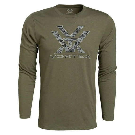 VORTEX Adult Male Digi Camo Core Logo Long Sleeve T-Shirt, Military Heather, Size: 2XL