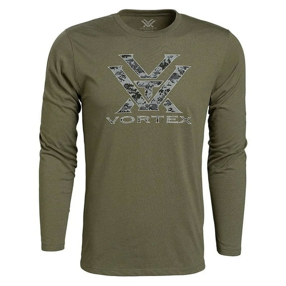 VORTEX Adult Male Digi Camo Core Logo Long Sleeve T-Shirt, Military Heather, Size: XL