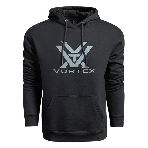 VORTEX Adult Male Everyday Core Logo Hoodie, Color: Black, Size: L (224-02-BLKL)