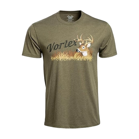 VORTEX Adult Male Grassland Heritage Short Sleeve T-Shirt, Color: Military Heather, Size: M